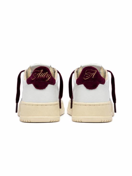 26FW 오트리 메달리스트 로우 레더 스니커즈 AULWVZ 01 LEA VELVLOGO WHT FIG - AUTRY