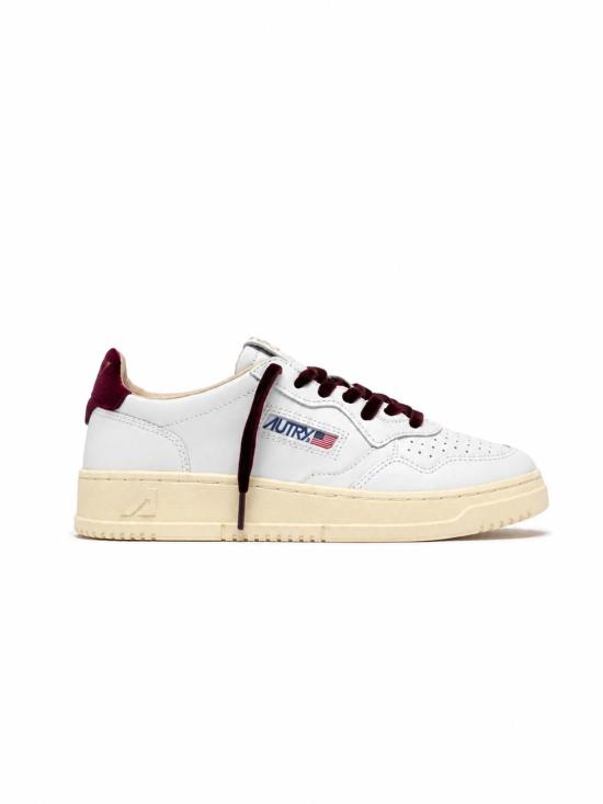 26FW 오트리 메달리스트 로우 레더 스니커즈 AULWVZ 01 LEA VELVLOGO WHT FIG
