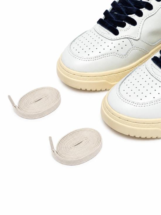 26FW 오트리 메달리스트 로우 레더 스니커즈 AULWVZ 02 LEA VELVLOGO WHT SPACE - AUTRY