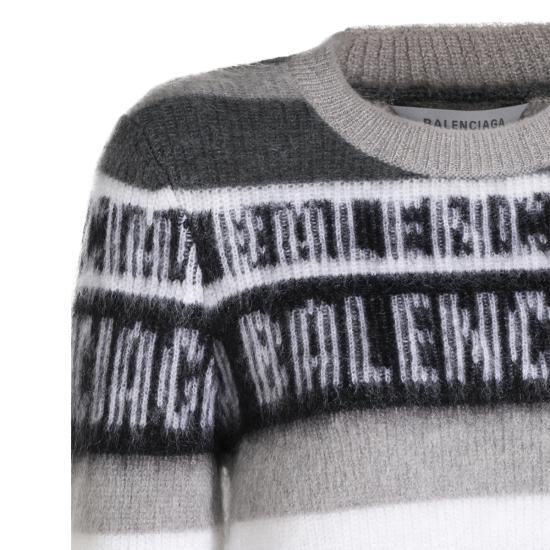 26FW 발렌시아가 스웨터 A0093I T18121581 BLACK WHITE GREY - BALENCIAGA