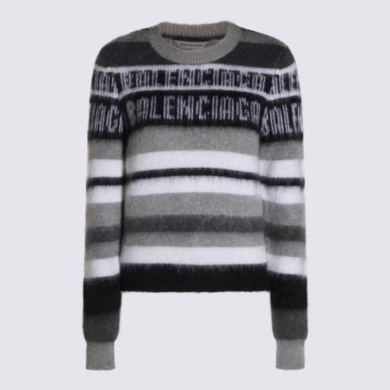 26FW 발렌시아가 스웨터 A0093I T18121581 BLACK WHITE GREY - BALENCIAGA