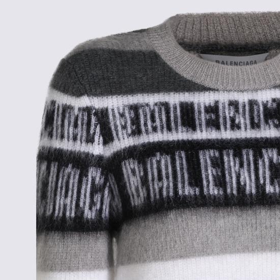 26FW 발렌시아가 스웨터 A0093I T18121581 BLACK WHITE GREY - BALENCIAGA