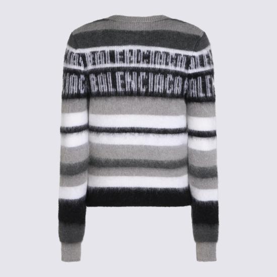 26FW 발렌시아가 스웨터 A0093I T18121581 BLACK WHITE GREY - BALENCIAGA