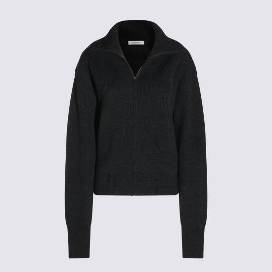 26FW 르메르 집업 니트 PO0051 LK1068 BK300 Ash melange