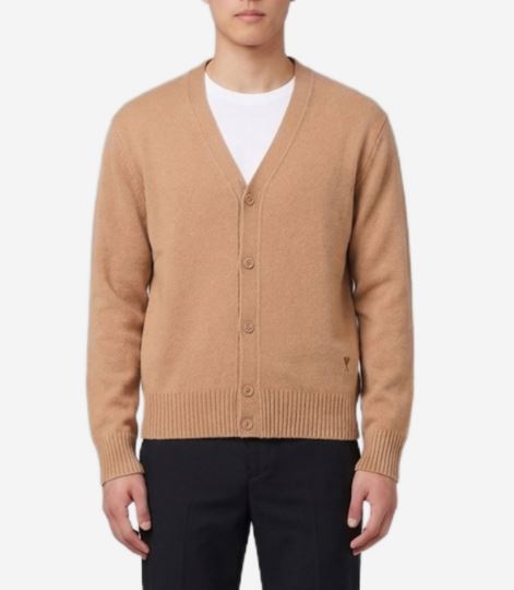 26FW 아미 가디건 HKC364 005280 Camel - AMI