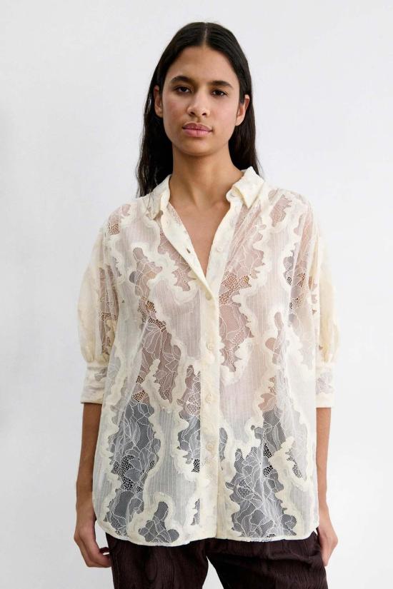  레이첼 코미 블라우스 레이먼 셔츠 아이보리 - RACHEL COMEY