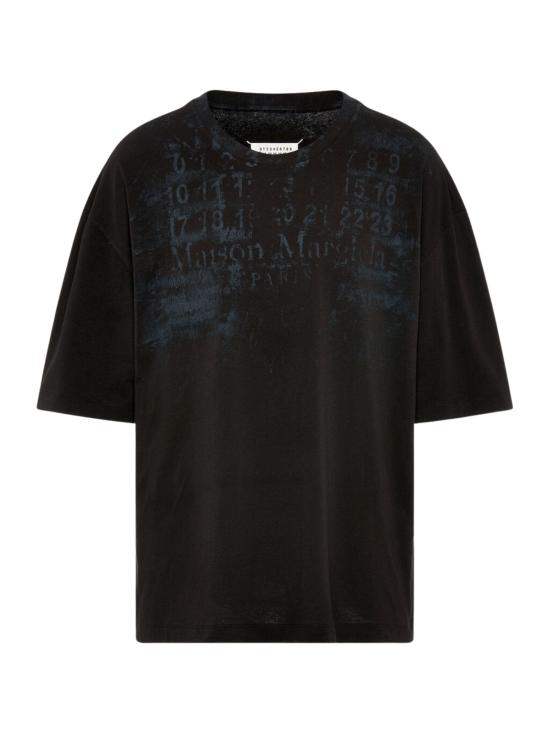 26FW 마르지엘라 뉴메릭 로고 오버사이즈 코튼 티셔츠 S50GC0737 S24607855 BLACK