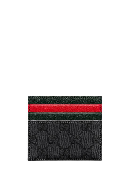26FW 구찌 GG 캔버스 웹 카드 슬롯 카드 케이스 A0071B FAGI81081 BLACK