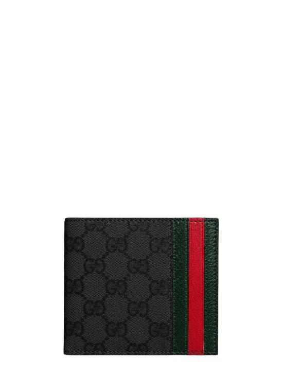 26FW 구찌 GG 캔버스 웹 카드 슬롯 반지갑 A00716 FAGI81081 BLACK