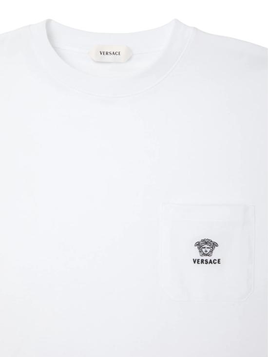 26FW 베르사체 반팔 티셔츠 1024574 1A179151W000 WHITE - VERSACE