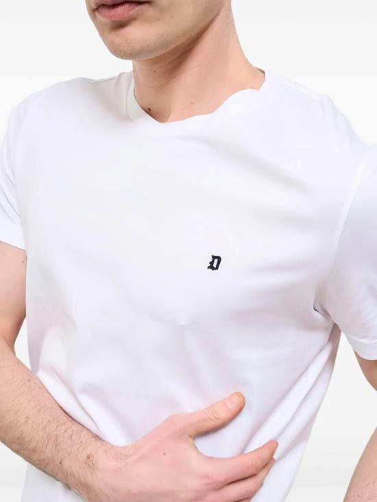 26FW 돈답 반팔 티셔츠 US198 JF0271UZL4000 WHITE - DONDUP