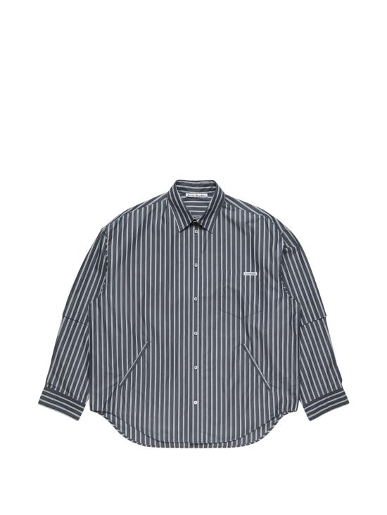 26FW 아크네 스튜디오 더블 슬리브 버튼업 BB0670 SHIR000952AF2 NAVY