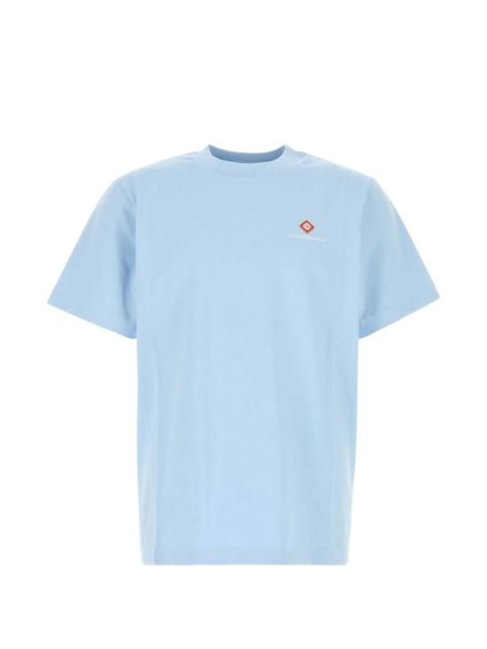 26FW 카사블랑카 반팔 티셔츠 MAW26JTS00104 PALEBLUEJERSEY LIGHT BLUE