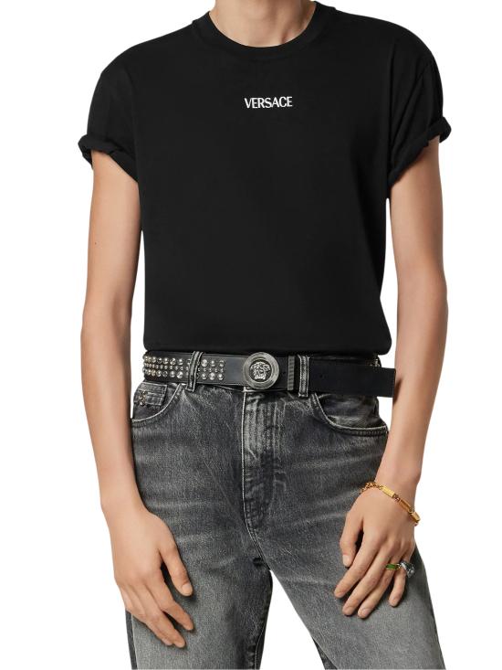 26FW 베르사체 반팔 티셔츠 1013944 1A164551B000 BLACK - VERSACE