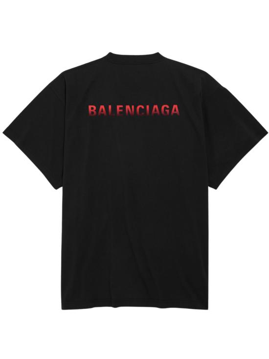 26FW 발렌시아가 백 그래디언트 오버사이즈 티셔츠 850345 TVVE61000 BLACK - BALENCIAGA