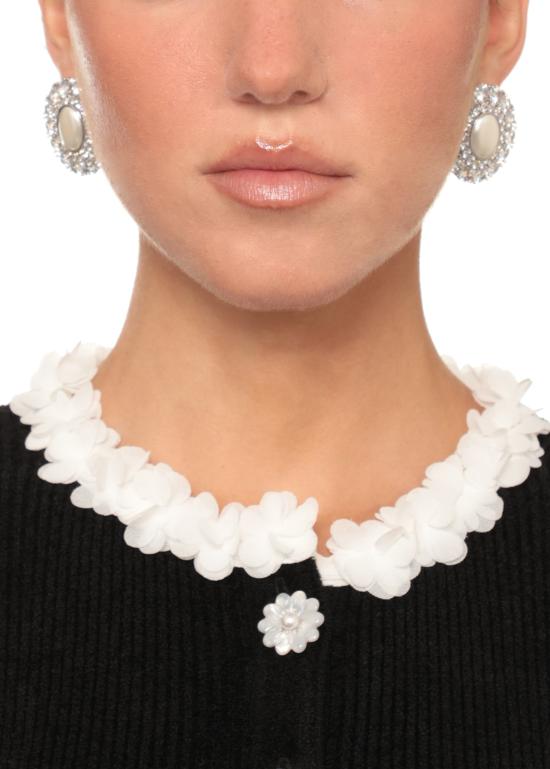 26FW 셀프 포트레이트 이어링 AW26649EP OVAL CRYSTAL PEARLPEARL SILVER - SELF PORTRAIT