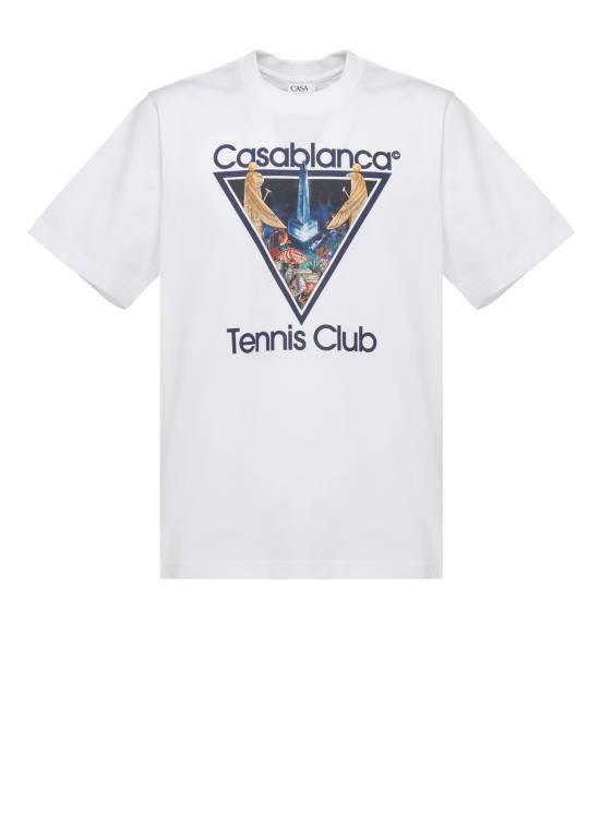 26FW 카사블랑카 반팔 티셔츠 MAW26JTS00108 BRIGHT WHITE JERSEY MONDE