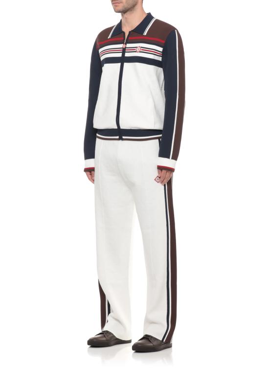 26FW 카사블랑카 스트레이트 팬츠 MAW26KW147801 VISCOSE BLEND WHITEBROWNNAVY - CASABLANCA