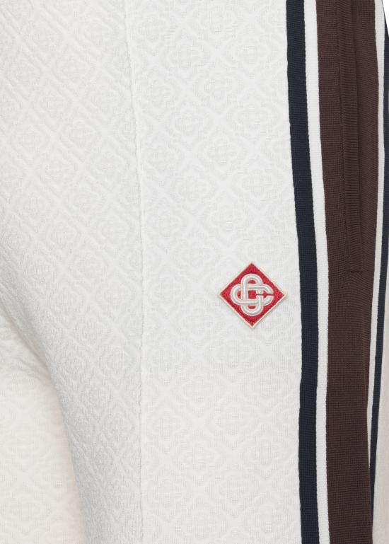 26FW 카사블랑카 스트레이트 팬츠 MAW26KW147801 VISCOSE BLEND WHITEBROWNNAVY - CASABLANCA
