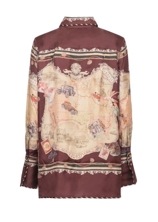 26FW 짐머만 블라우스 0901TF261 PLSCF Burgundy - ZIMMERMANN