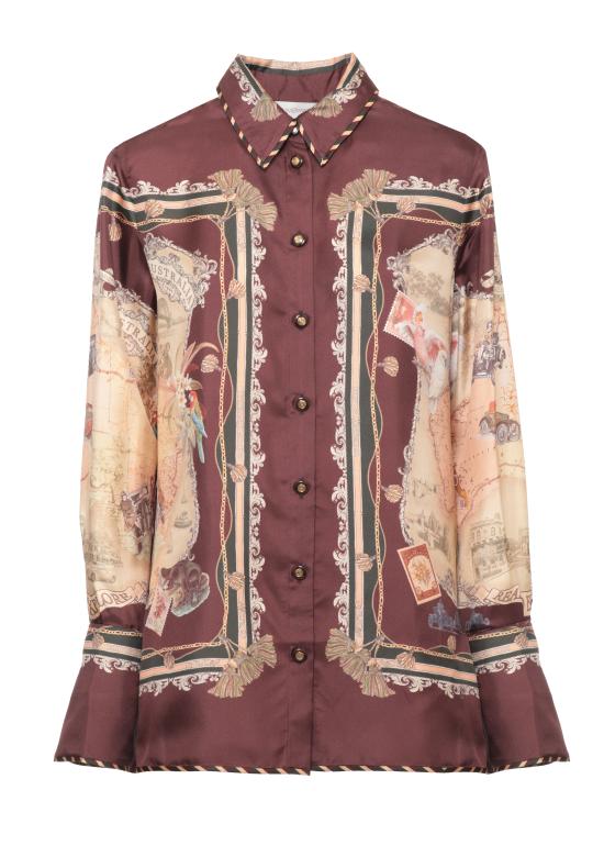 26FW 짐머만 블라우스 0901TF261 PLSCF Burgundy