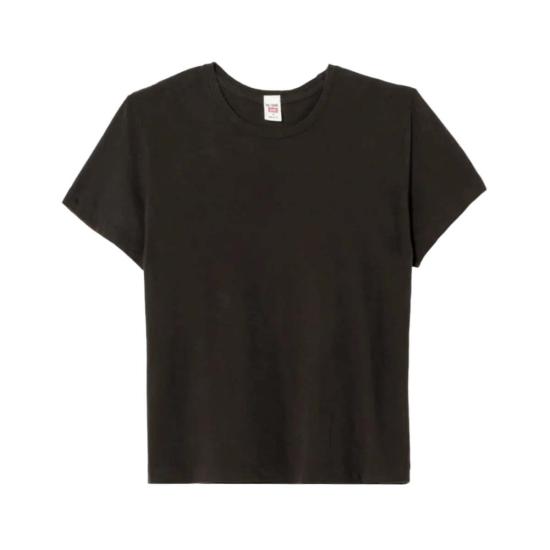  리던 반팔 티셔츠 Re/Done Hanes 1950년대 박시 티셔츠 워싱 블랙