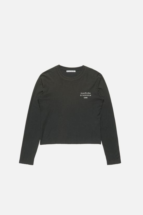 26FW 아크네 스튜디오 긴팔 티셔츠 CL0498 BM0 FADED BLACK DOM