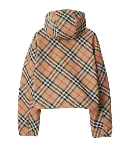 26FW 버버리 크롭 리버시블 체크 재킷 8125112 SAND BEIGE DOM - BURBERRY