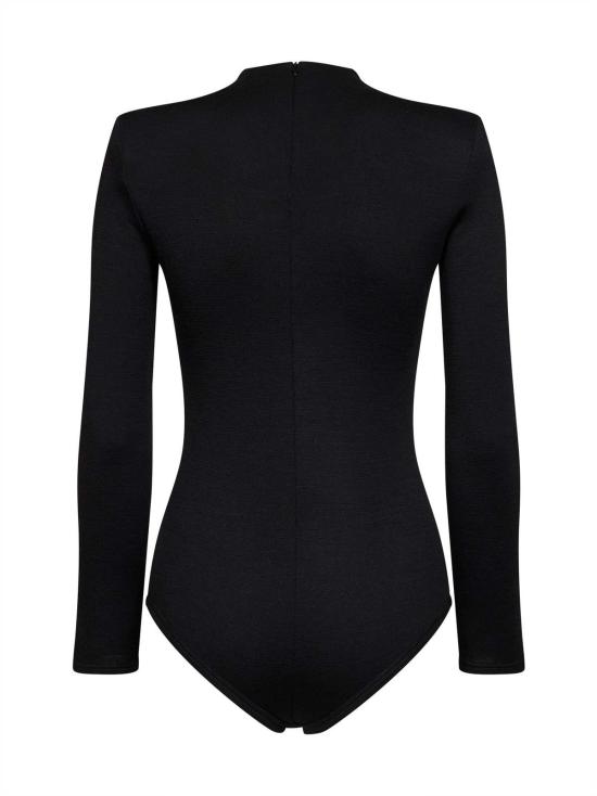  질샌더 바디수트 티셔츠 질 샌더 울 니트 보디수트 블랙 - JIL SANDER