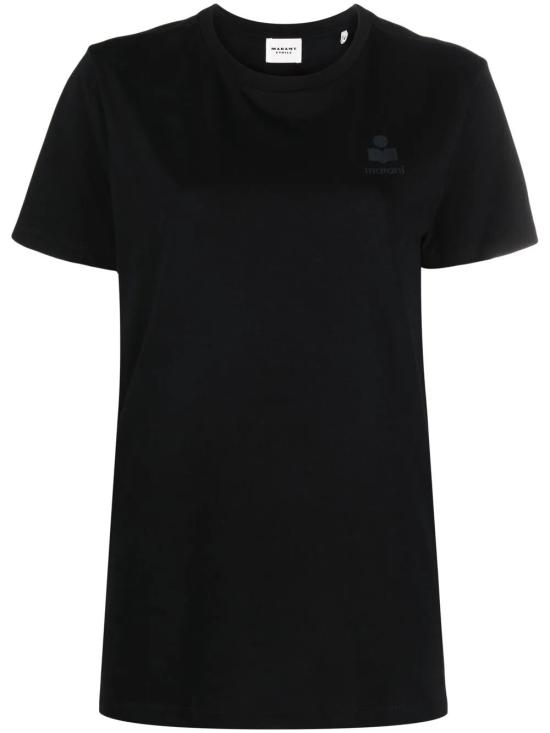 26FW 이자벨마랑에뚜왈 애비 로고 코튼 티셔츠 TS0070FA A1N98E 01BK BLACK