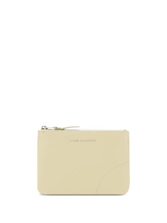 26FW 꼼데가르송 클래식 레더 라인 파우치 SA8100 OFF WHITE