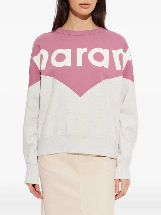 26FW 이자벨마랑에뚜왈 휴스턴 투톤 마랑 스웨트셔츠 SW0006FAA1M08E MAUVE MIST ECRU - ISABEL MARANT ETOILE