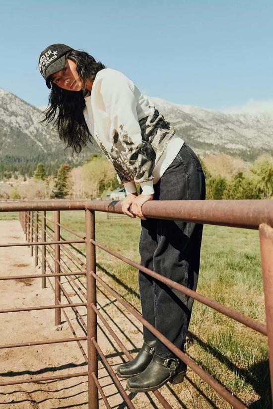  Wrangler 데님 팬츠 랭글러 카우보이 배럴 진 린스