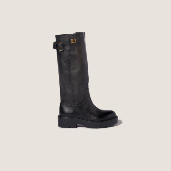 26FW 미우미우 부츠 5W767E 5Y9S F0002 BLACK DOM - MIU MIU