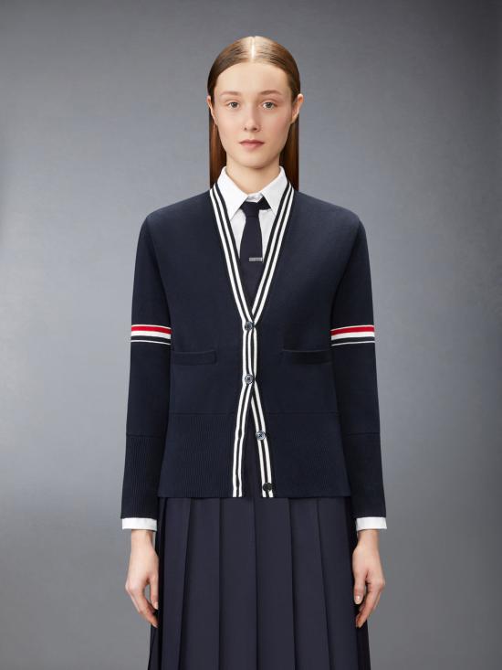 26FW 톰브라운 가디건 FKC717A Y3004 415 NAVY DOM - THOM BROWNE