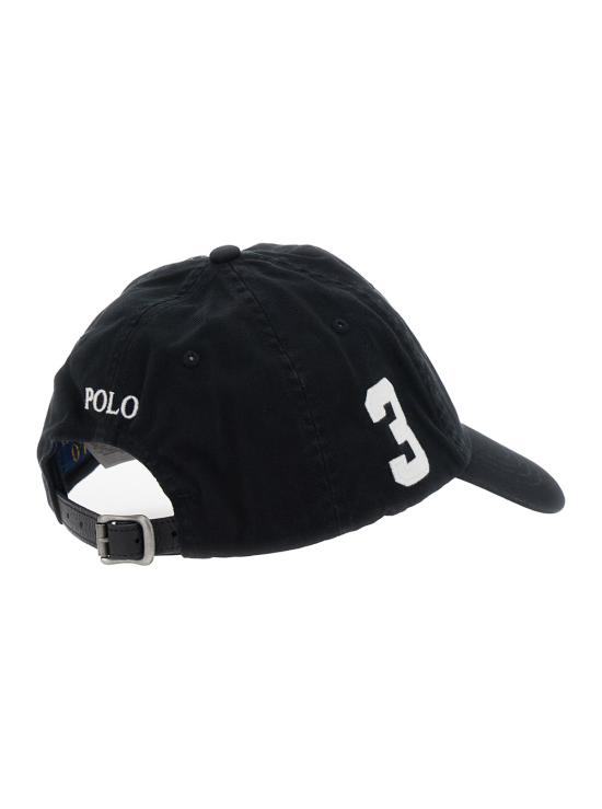 26FW 폴로 랄프로렌 로고 자수 코튼 볼캡 710673584015 Black