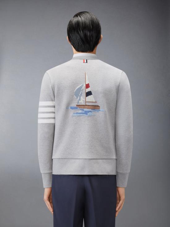 26FW 톰브라운 가디건 MJT582E 00535 055 LIGHT GREY DOM - THOM BROWNE