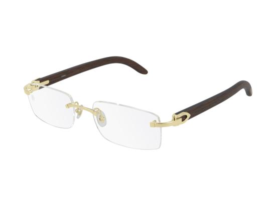26FW 까르띠에 스퀘어 림리스 안경 CT0052O GOLD