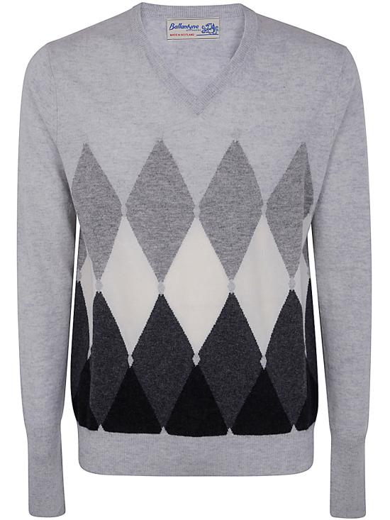 26FW 발렌타인 스웨터 B2P001 12KA8 095 95123 SILVER CHARCOAL
