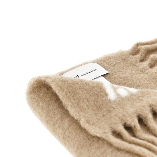 26FW 아미 알파카 아미 드 꾀흐 스카프 USF673AW0004 Beige - AMI