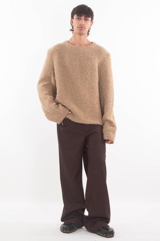 25FW 세퍼 DIGNAN, 디그난 버진 울 크루넥 스웨터 MFW25DIGNANTUS BEIGE - SEFR