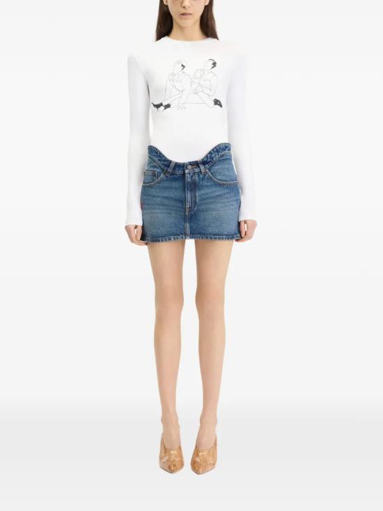 26FW 장 폴 고티에 긴팔 티셔츠 26 04 W TO568 J075 010030 WHITE BLACK RED - JEAN PAUL GAULTIER