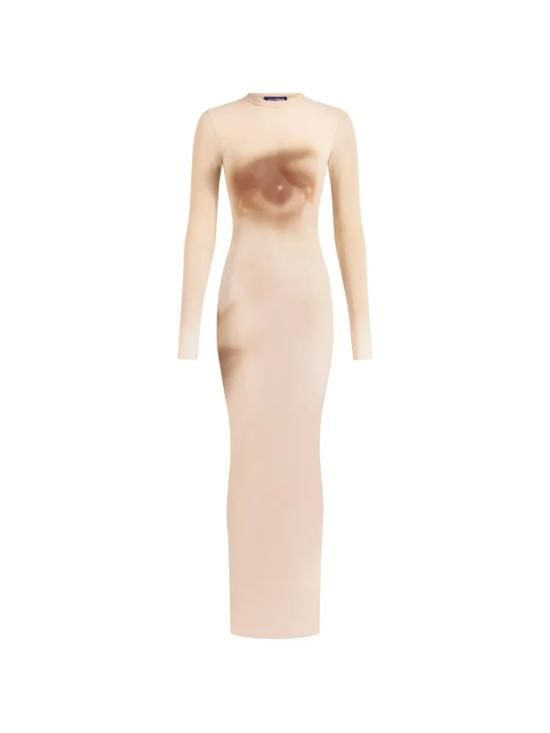 26FW 장 폴 고티에 미디 원피스 26 04 W DR193 M032P 68 BEIGE
