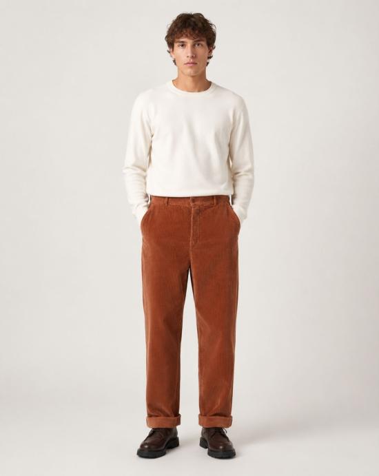 26FW 에드몬드 스튜디오 스트레이트 팬츠 3265003750 PLAIN BROWN TEJA - EDMMOND STUDIOS