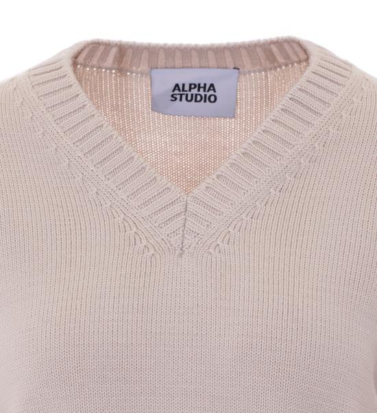 26FW 알파스튜디오 스웨터 8101A 2019 BEIGE - ALPHA STUDIO