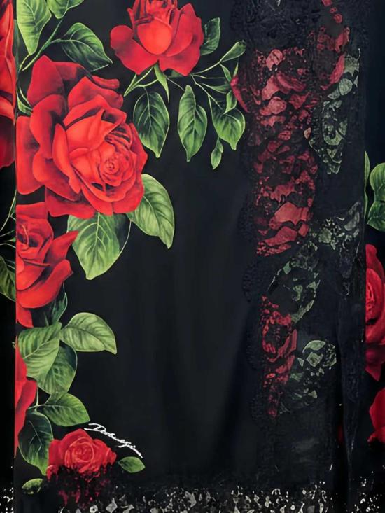 26FW 돌체앤가바나 스커트 F4DE2TFSA9R HN6EJ ROSE ROSSE F NERO - DOLCE & GABBANA