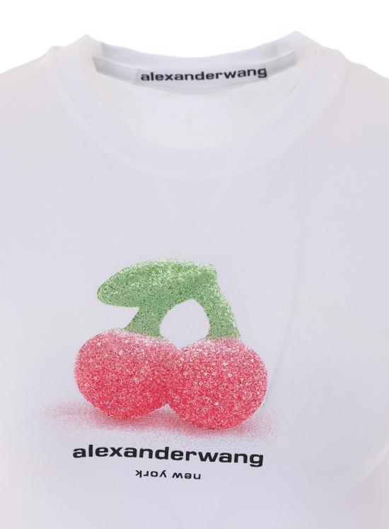 26FW 알렉산더 왕 반팔 티셔츠 1CC4261381 100 WHITE - ALEXANDER WANG
