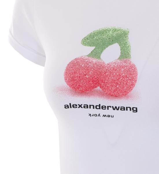 26FW 알렉산더 왕 반팔 티셔츠 1CC4261381 100 WHITE - ALEXANDER WANG