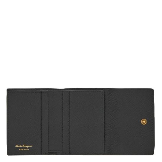 26FW 살바토레 페라가모 간치니 3폴드 반지갑 779894 220862NERO BLACK - SALVATORE FERRAGAMO