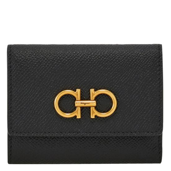 26FW 살바토레 페라가모 간치니 3폴드 반지갑 779894 220862NERO BLACK